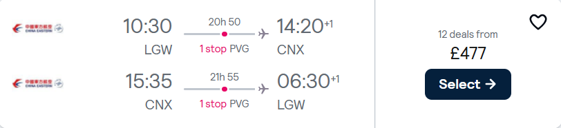 cheap flights to Thailand