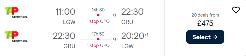 cheap flights to Brazil