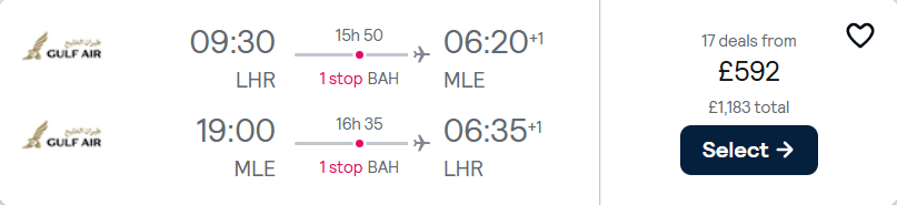 cheap flights to Maldives