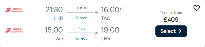 cheap flights to China
