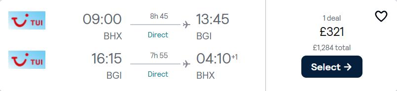 cheap flights to Barbados