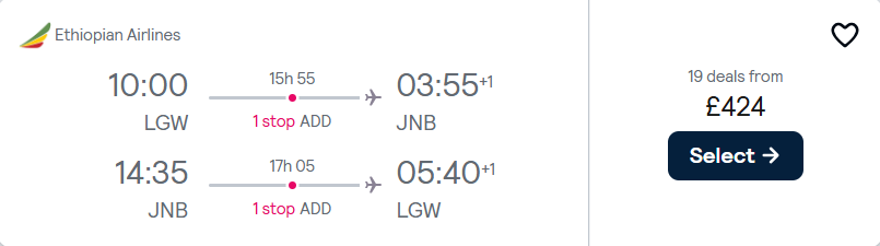 cheap flights to Africa
