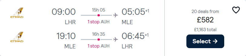 cheap flights to Maldives