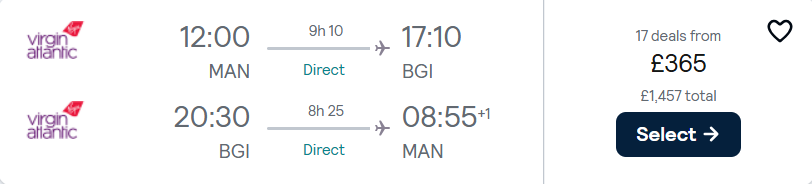 cheap flights to Barbados