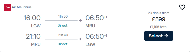 cheap flights to Mauritius