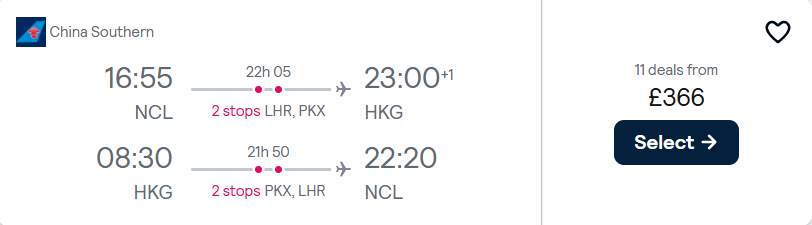 cheap flights to Hong Kong