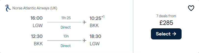 cheap flights to Thailand