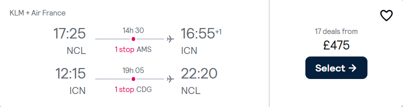 cheap flights to Korea