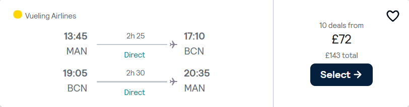 cheap flights to Spain
