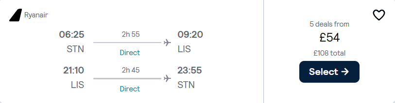 cheap flights to Portugal