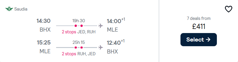 cheap flights to Maldives