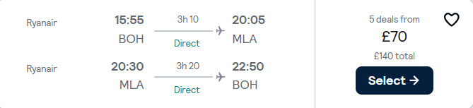 cheap flights to Malta