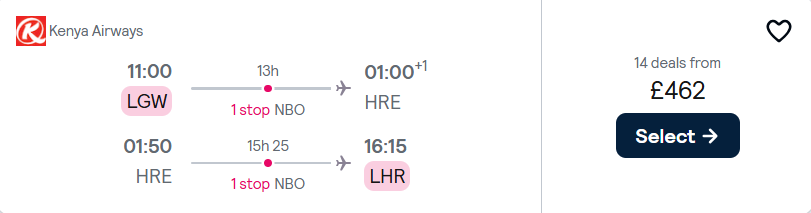 cheap flights to Zimbabwe