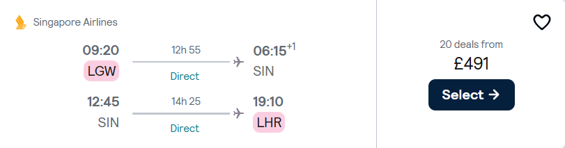 cheap flights to Singapore