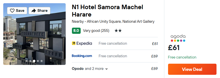 N1 Hotel Samora Machel Harare