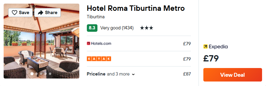 Hotel Roma Tiburtina Metro