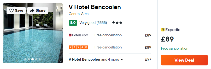 V Hotel Bencoolen