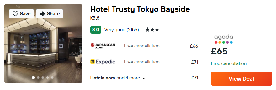 Hotel Trusty Tokyo Bayside