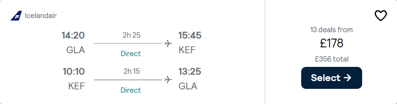 cheap flights to Iceland