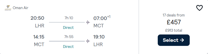 cheap flights to Oman