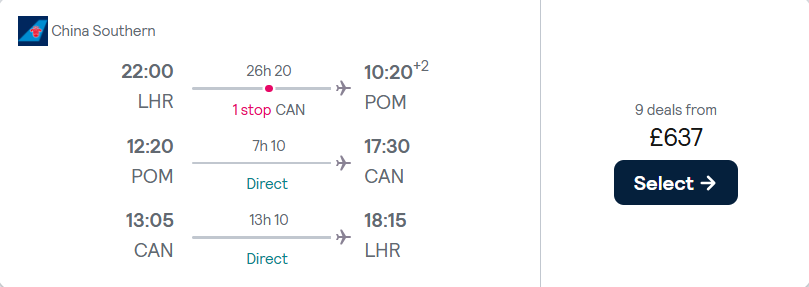 cheap flights to China