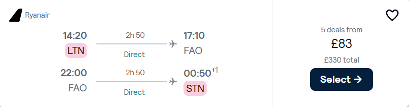 cheap flights to Portugal