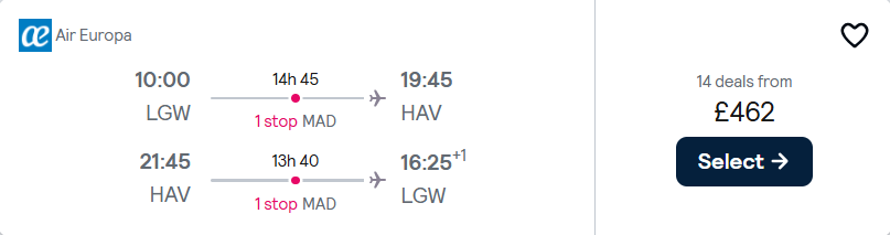 cheap flights to Cuba