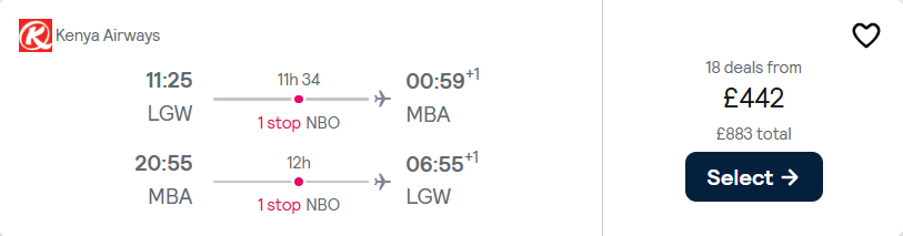 cheap flights to Kenya