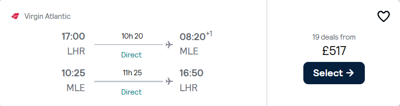 cheap flights to Maldives