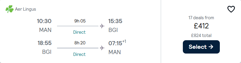 cheap flights to Barbados