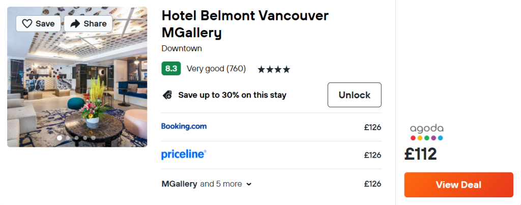 Hotel Belmont Vancouver MGallery