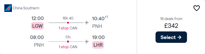 cheap flights to Cambodia