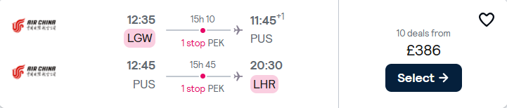 cheap flights to Korea