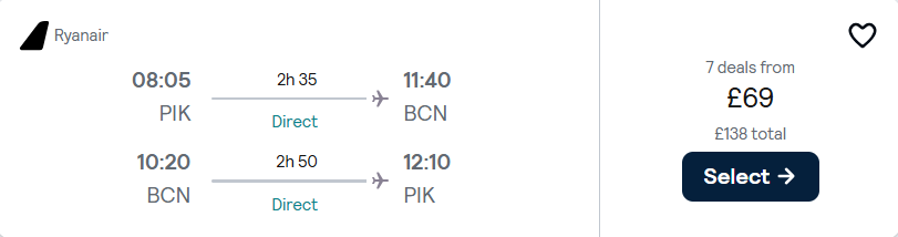 cheap flights to Spain