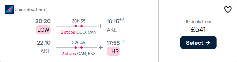 cheap flights to New Zealand