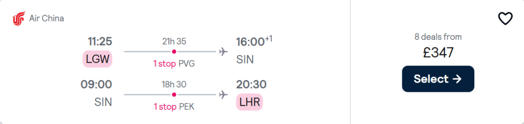 cheap flights to Singapore
