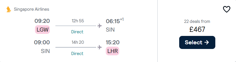 cheap flights to Singapore
