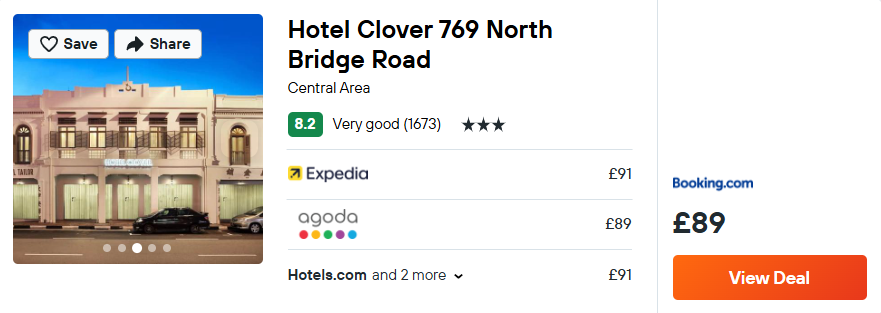 Hotel Clover 769 North Bridge Road