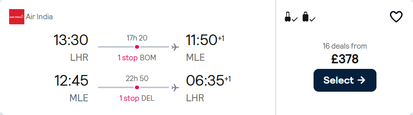 cheap flights to Maldives