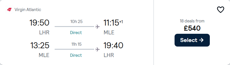 cheap flights to Maldives
