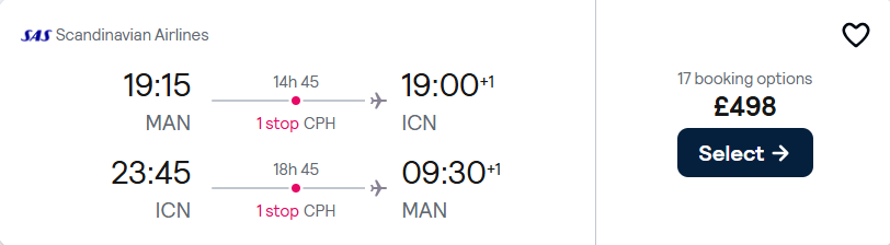 cheap flights to Korea