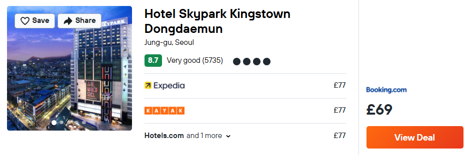 Hotel Skypark Kingstown Dongdaemun