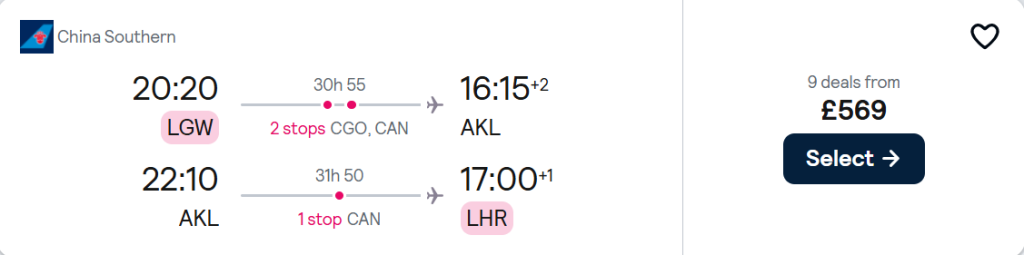 cheap flights to New Zealand