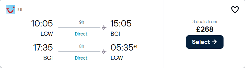 cheap flights to Barbados