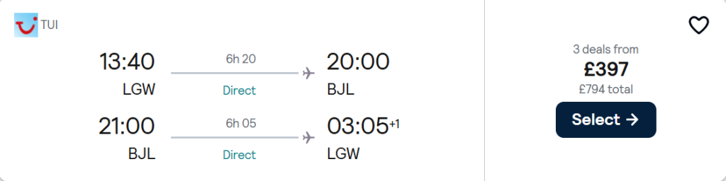 cheap flights to Gambia