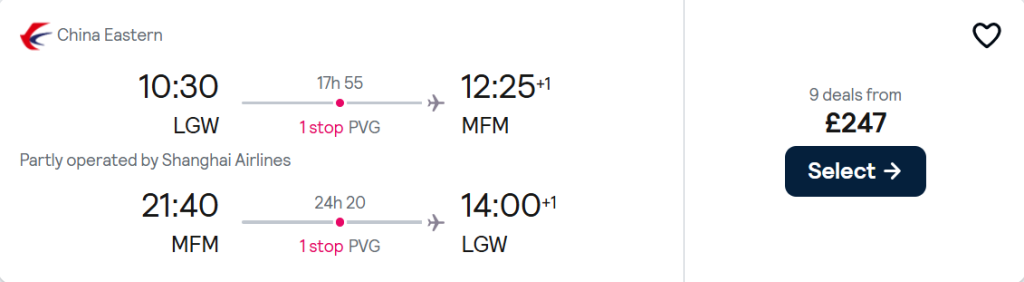 cheap flights to China