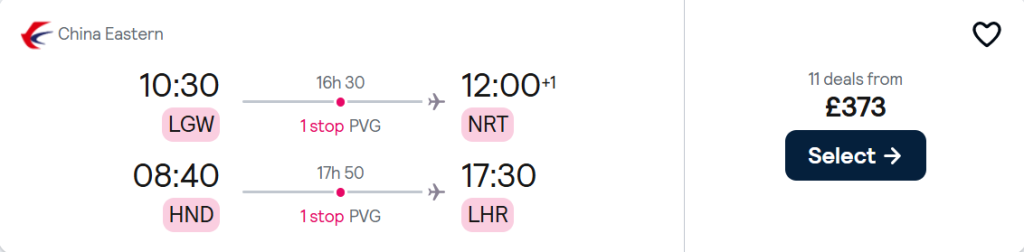 cheap flights to Japan