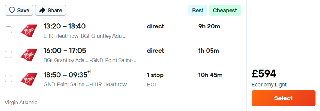 cheap flights to Barbados