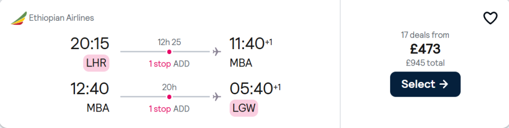 cheap flights to Kenya