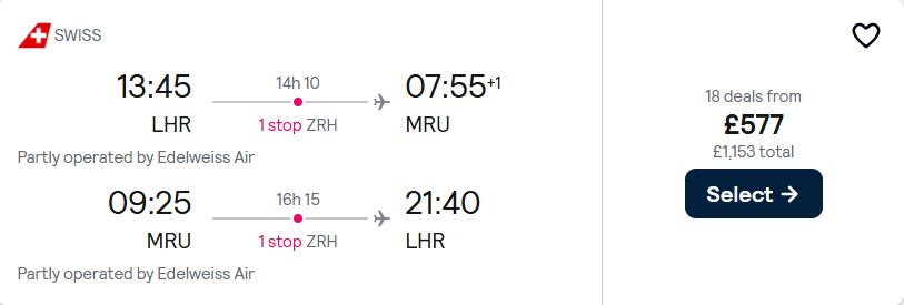 cheap flights to Mauritius